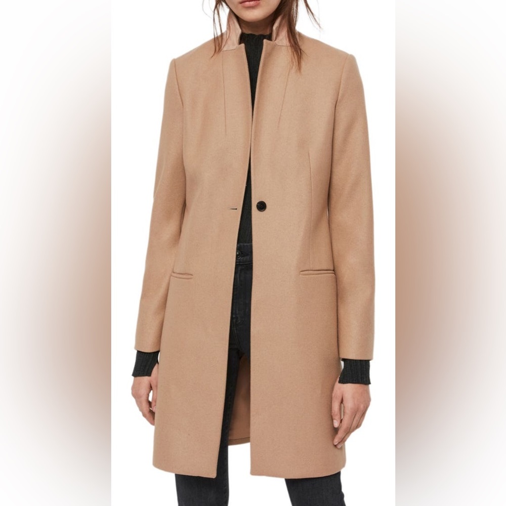 All Saints Leni Will & Cashmere Blend Coat